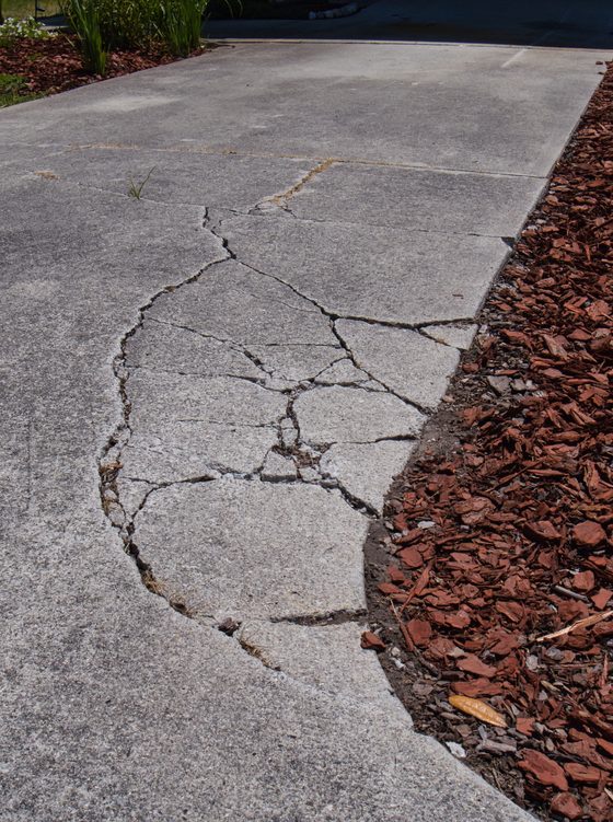 Cracked sunken concrete driveway repair - Acceptance, cheap business insurance