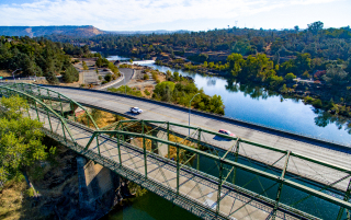Two bridges in the city of Chico, USA– Chico, cheap car insurance in California.