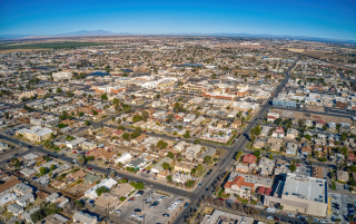 Aerial View of Downtown El Centro, California, in the Imperial Valley – El Centro, cheap car insurance in California